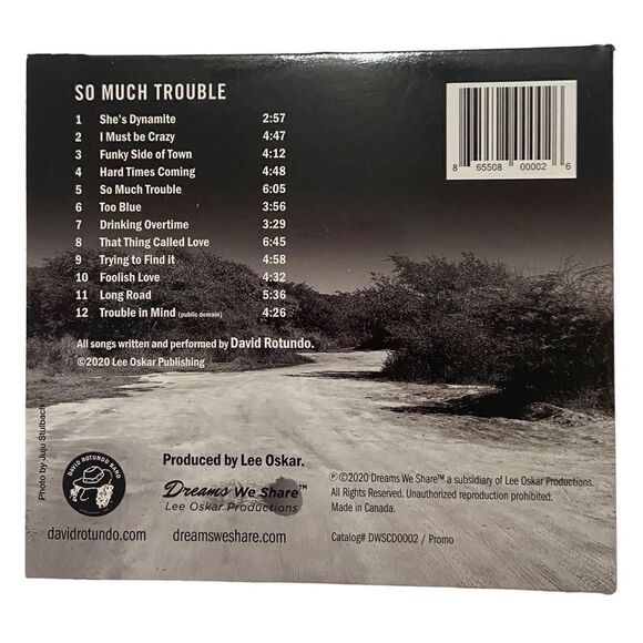 David Rotundo Band So Much Trouble (CD, 2020, Dreams We Share) - Picture 2 of 5